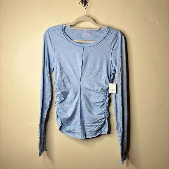 Free People Movement X Hatch Maternity Right On Run Layer Top Blue Bell Small - Picture 2 of 8